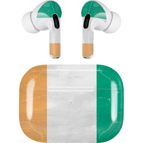 Ivory Coast Flag Distressed AirPods Skins